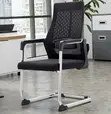 Office Guest Mesh Waiting Chair - Black - 1