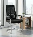 Office Guest Mesh Waiting Chair - Black - 2
