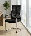 Office Guest Mesh Waiting Chair - Black - 3