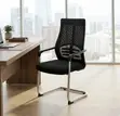 Office Guest Mesh Waiting Chair - Black - 5