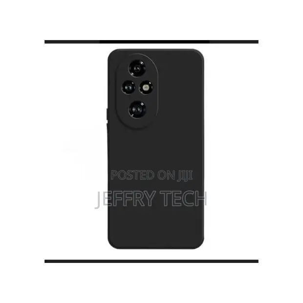 Kifaa cha Simu cha Honor 200 cha Silicone - Nyeusi - 1