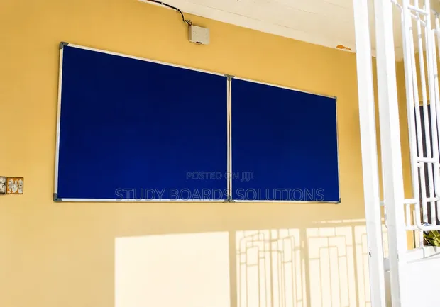 4ft x 3ft Blue Pin Board for Certificates - 1