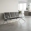 Three-Seater Metallic Reception Bench - 1