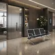 Three-Seater Metallic Reception Bench - 3