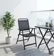 Black Folding Garden Chairs (Set of 4) - 1