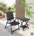 Black Folding Garden Chairs (Set of 4) - 4