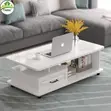 Premium Modern Coffee Table with Storage - Black Glossy - 3
