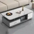 Premium Modern Coffee Table with Storage - Black Glossy - 4