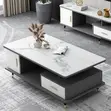 Premium Modern Coffee Table with Storage - Black Glossy - 5