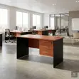 1400mm Golden Home Office Desk with Lockable Drawer - 2