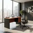 1400mm Golden Home Office Desk with Lockable Drawer - 4