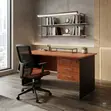 1400mm Golden Home Office Desk with Lockable Drawer - 5