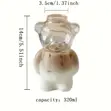 Set ya Vipande 2: Kikombe cha Kioo cha Dubu + Majani ya Kioo - 2