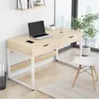 Home Office Desk with Dual Drawers - White - 3