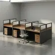 Brown 6-Seater Workstation Desk - 1
