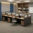 Brown 6-Seater Workstation Desk - 5