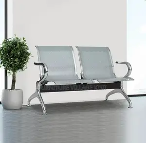 2-Seater Steel Reception Waiting Bench