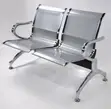 2-Seater Steel Reception Waiting Bench - 2