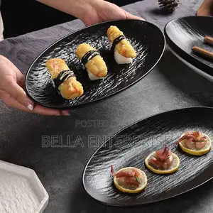 12-Inch Rock Stone Pattern Dan-Shaped Fish Plate