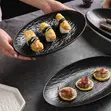 12-Inch Rock Stone Pattern Dan-Shaped Fish Plate - 1