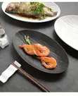 12-Inch Rock Stone Pattern Dan-Shaped Fish Plate - 3