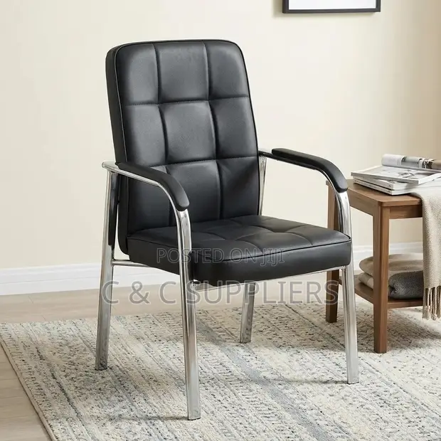 Leather Mid Back Meeting/Conference Chair - 1