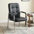 Leather Mid Back Meeting/Conference Chair - 1