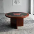 Mahogany Round Meeting Boardroom Table - 2