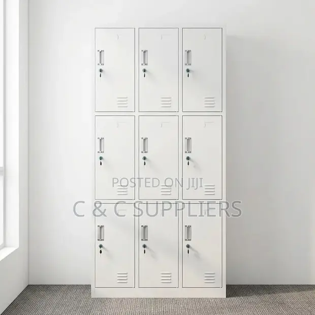 Brand New 9-Door Metallic Gym Cabinet - 1