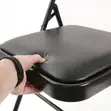 Black Folding Training Chair - Armless - 5