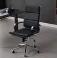 PU Leather High-Back Swivel Office Chair - 1