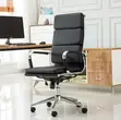 PU Leather High-Back Swivel Office Chair - 3