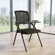 Black Folding Homework Chair with Pad - 5