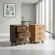 Pedestal Brown 3-Drawer Mobile Cabinet - 1