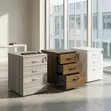 Pedestal Brown 3-Drawer Mobile Cabinet - 3