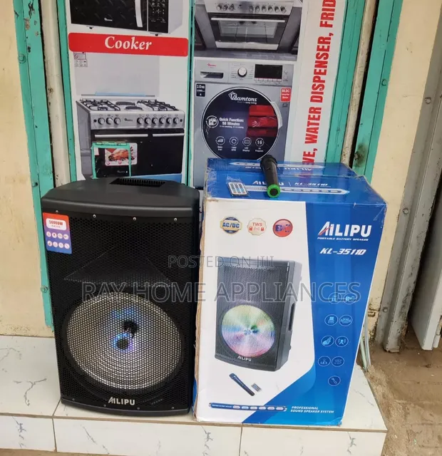 Ailipu Trolley Speaker Inachajiwa 15" na Mic Isiyo na Waya na Remote - 1