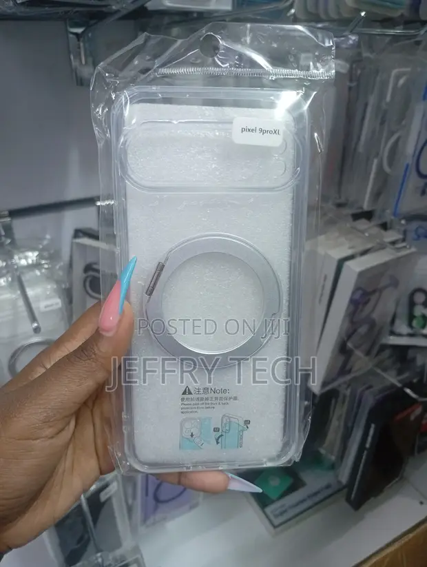 Google Pixel 9 Pro Transparent Magnetic Ring Case - 1