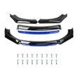 Universal Black Bumper Lip Kit with Blue Accents - 1