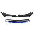 Universal Black Bumper Lip Kit with Blue Accents - 2