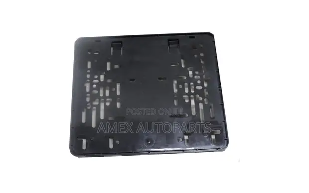 Black Plastic Number Plate Holder - Small Square - 1