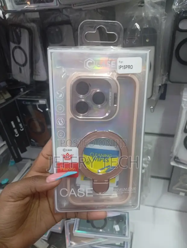 Transparent MagSafe Magnetic Ring Case for iPhone 15 Pro - 1