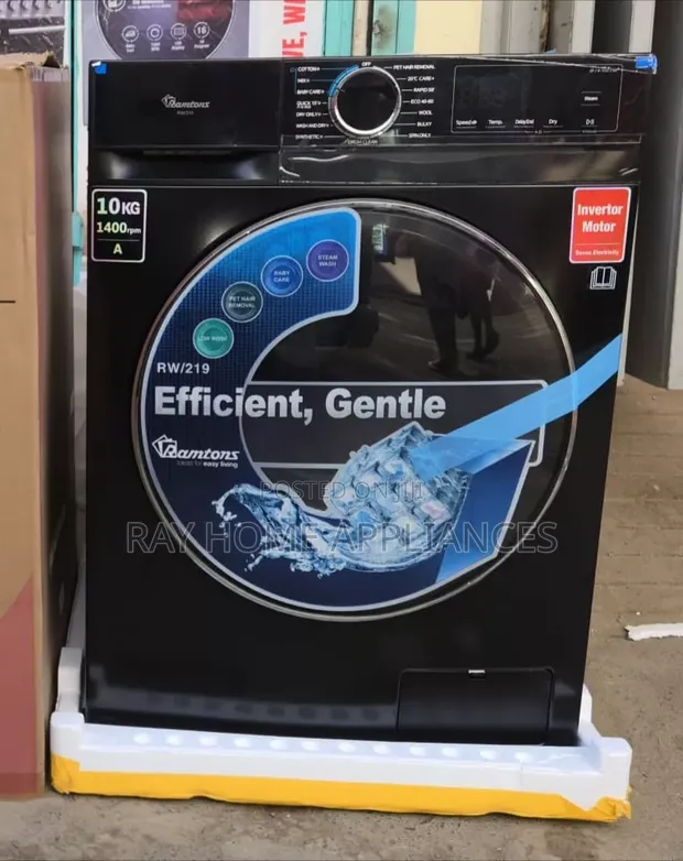 Ramtons Washing Machine Wash & Dry 10KG Washer, 7Kg Dryer RW219 Black - 1