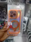 Orange Transparent MagSafe Case for iPhone 15 Pro - 1