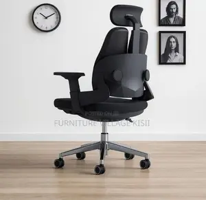 Black Orthopedic High Back Office Chair