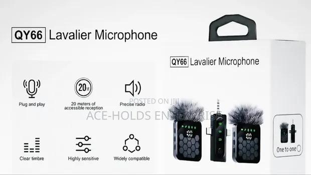 Wireless Lavalier Microphone Set QY66 - 1