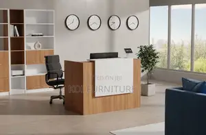 1.6m Modern Brown Reception Desk Table