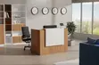 1.6m Modern Brown Reception Desk Table - 2
