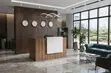 1.6m Modern Brown Reception Desk Table - 4