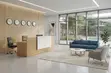 1.6m Modern Brown Reception Desk Table - 5