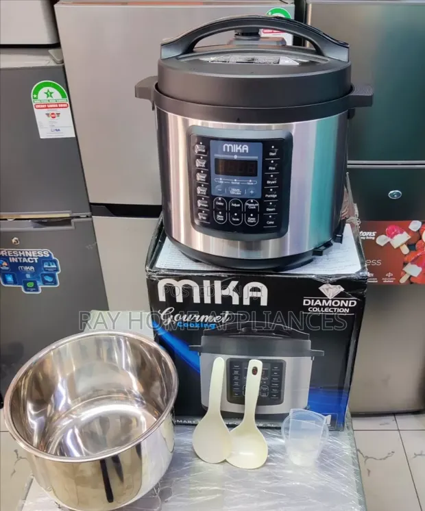Mika 6L Electric Pressure Cooker - Stainless Steel Pot - 1